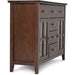 Contemporary Russet Brown Pine Wood Sideboard Buffet