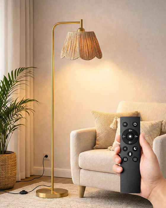 Boho Floor Lamp+Mid-Century Modern Wood Floor Lamp