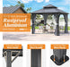 9.5X9.5Ft Outdoor Hardtop Gazebo with Double Roof - Aluminum Heavy-Duty Steel Top Gazebo with Breathable Netting & Privacy Curtain for Patio, Porch, Garden, Lawn, Deck, Backyard
