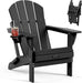 Folding Adirondack Chairs Patio Chairs Outdoor Adirondack Chair Weather Resistant Chair for Patio, Outside, Deck, Backyard, Fire Pit Chair, Campfire Chairs (Black)
