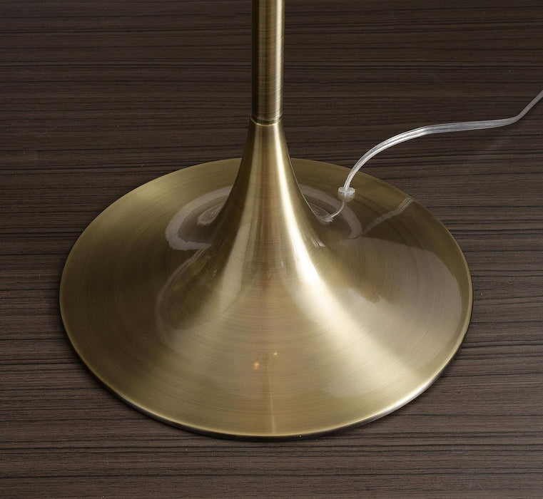 Stowe Floor Lamp with Antique Brass Finish, Modern Style, 61" Height, 19" Width, 19" Depth