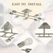 Brushed Nickel 8Light Semi Flush Ceiling Chandelier