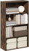 Contemporary Amber Pine Four Tier Bookcase Storage