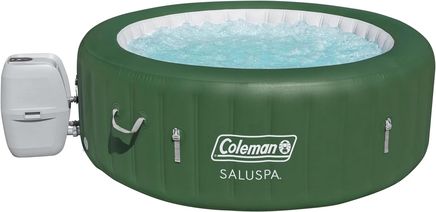 Palm Springs Energysense Airjet Inflatable Hot Tub Spa (77" X 28") | Portable Hot Tub with 2 Covers (1 Energy-Efficient Thermal Cover and 1 Standard Cover) | Fits up to 4-6 Persons | Green