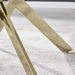 Leonardo Gold Leg Dining Table Dining Room Kitchen Stylish Glass Top Metal Legs for 6 Seat