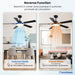 52 Inch Ceiling Fan With EnergyEfficient Illumination