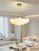 Modern Bubble Chandelier Lighting 19-Light Mid-Century White Glass Globe Chandeliers Cluster Pendant Light Gold Finish Hanging Lamp for Bedroom Living Room