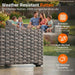 4 Piece Outdoor Wicker Patio Furniture Set for All Weather