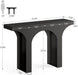 Modern Console Table with Arched Base, 47-Inch Black Entryway Sofa Table, Narrow Hallway Table, Wood Foyer Accent Table for Living Room, Entrance, Hallway, Easy Assembled(1 Pack)