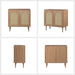 Emily 30.2'' 2 - Rattan Door Accent Cabinet with Solid Wood Legs