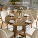 round Dining Table for 4-6 People, 47-Inch Kitchen Table
