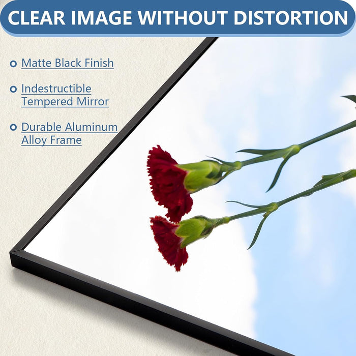 76"X34" Large Full Length Mirror, Oversized Floor Mirror, Black