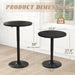 round Bar Table, Adjustable Height and 360° Swivel Pub Table, Cooktail Table for Bar, Bistro, Dining Room, Black