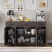 55 in Large Buffet Sideboard Cabinet with Storage 4 Doors and 3 Drawers Kitchen Storage Cabinet Coffee Bar Buffet Table for Dining Room, Living Room, Adjustable Shelf