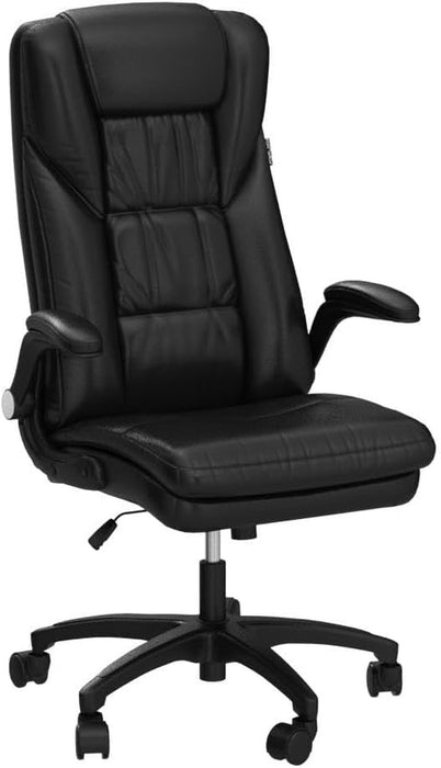 Executive Office Chair, Big and Tall Desk Chair 400Lbs Wide Seat, High Back PU Leather Ergonomic Computer with Adjustable Armrest, 360° Swivel Height, Black