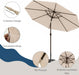 10FT Outdoor Patio Umbrella, 2 Tiers Market Table Umbrella with 8 Sturdy Ribs, Push Button Tilt and Crank, UPF50+ UV Protection for Deck, Pool, Garden and Backyard