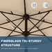 10Ft Patio Umbrella, 3 Tier Outdoor Market Table Umbrellas with 8 Fiberglass Ribs and Push Button Tilt, Windproof, Vented Canopy, UV Protection for Deck, Pool, Backyard