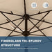 10Ft Patio Umbrella, 3 Tier Outdoor Market Table Umbrellas with 8 Fiberglass Ribs and Push Button Tilt, Windproof, Vented Canopy, UV Protection for Deck, Pool, Backyard