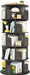 Rotating Bookshelf, 5 Tier Wood Spinning Bookshelf Tower,Black Oak