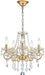 Mini Crystal Chandelier K9 Crystal Lighting Chandelier for Living Room 5 E12 Bulbs High 16.5 in X Diameter 16.9 In, Golden