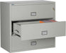 Lateral Fireproof File Cabinet 44" Wide 3-Drawer, Gray