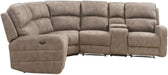 Olwen Mocha Reclining Sectional Sofa with USB