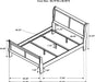 Home Furnishings - Louis Philippe - Wood - Queen Sleigh Bed with Curved Details, Slim Legs, Traditional Style, Geometric Form - Bedroom - Cappuccino - 202411Q