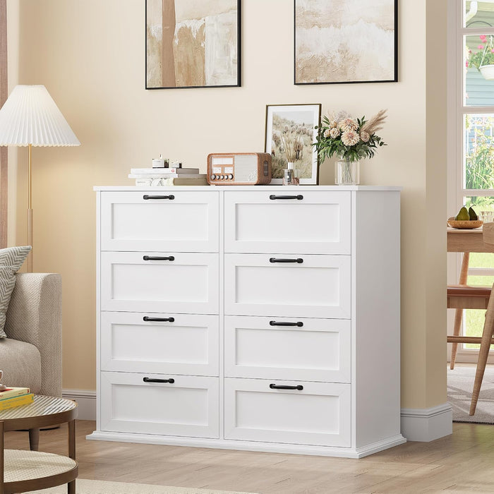 Wood Dresser for Bedroom with 8 Drawers