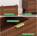 Fluted Dresser for Bedroom with 12 Drawers, 57" Wide Modern Chest of Drawers with Metal Handle, Wooden Dresser TV Stand, Wood Closet Clothes Storage Organizer for Living Room, Hallway, Walnut