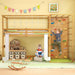 Twin Bunk Bed Jungle Gym Playhouse NaturalFinishWood