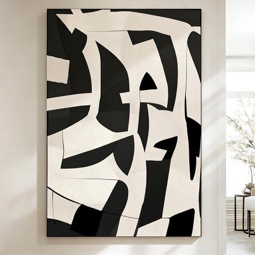 Wall Art for Living Room Oversized Black and White Vintage Art Work for Wall Decor Abstract Paintings Office Pictures Home Dining Room Wall Decoration