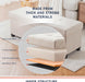 43 Inch Storage Ottoman, Large Storage Bench, Ottoman with Storage with Legs, Foot Rest Stool, Bedroom Bench - Beige