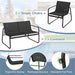 Stylish Outdoor Conversation Set with Tempered Glass Table and Ergonomic Seating for Patio, Garden, or Balcony Use