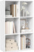 Cloud White Bookshelf With Six Generous Compartments