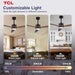 Modern Reversible Wooden Ceiling Fan Dimmable LED