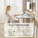 Electric Standing Desk with Drawers, 48 X 24 Inches Height Adjustable Computer Desk with Monitor Stand, Laptop Stand, Sit Stand up Desk with Memory Preset for Home, Office, White