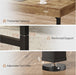 55" Industrial Executive Desk for Home Office, Rustic Simple Computer Laptop Desk with Strong Metal Legs, Study Writing Table Business Workstation, Small Conference Table