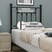 Victorian Twin Size Metal Bed Frame Height Adjustable Headboard Only, Wrought Iron Black Farmhouse Bed Frame Headboard, Easy Assembly, Short Clearance, Tall or Low Setting