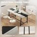 Industrial Dining Table for 8 People, 70.9" Long Rectangular Kitchen Table with Large Tabletop and Steel Legs for Dining Room, Distressed Gray