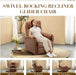 Swivel Rocking Recliner with Footrest and Leather