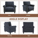 Dark Grey Upholstered Oversized Accent Chair 22Inch