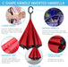 49/56 Inch Inverted Reverse Upside down Umbrella, Extra Large Double Canopy Vented Windproof Waterproof Stick Golf Umbrellas with C-Shape Handle.