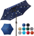 7.5 Ft Solar Umbrella, 18 LED Lighted Patio Umbrella, Table Market Umbrella