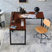 55 X 60 Commercial-Grade L-Shape Corner Office Computer Desk, Cherry