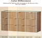 Fluted Dresser for Bedroom with 7 Drawers, 53" Wide Mid Century Modern Dressers with Faux Marble Top & Metal Handle, Wooden Chest of Drawers TV Stand, Natural Oak