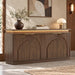 65.7" Sideboard Buffet Cabinet with Arched Fluted Doors,Led Lights