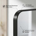 Bathroom Mirror, 30X36 Inch Black Metal Framed Mirror for Bathroom, Tempered Glass, Anti-Rust, Rounded Rectangle Mirror for Restroom, Bedroom, Black