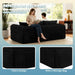 Three Seater Sofa Black Memory Foam SeamlessIntegration