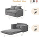 Dark Grey Interconvertible Sleeper Sofa Bed Cushions