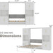 Farmhouse Murphy Bed Queen, 85" Wall Bed Folds to save Space, Concealed Bed Frame with 2 Storage Cabinets and Wall Mounted Features for Apartment/Office/Guest Room